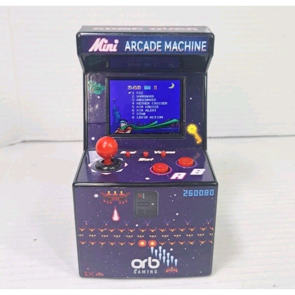 Orb Retro 6" Mini Arcade Machine 240-in-1 Video Games Tested Works w/ Manual